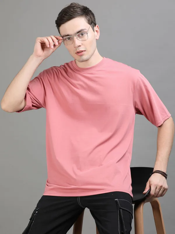 Pink_Premium_Cotton_Oversized_T-Shirt_For_Men