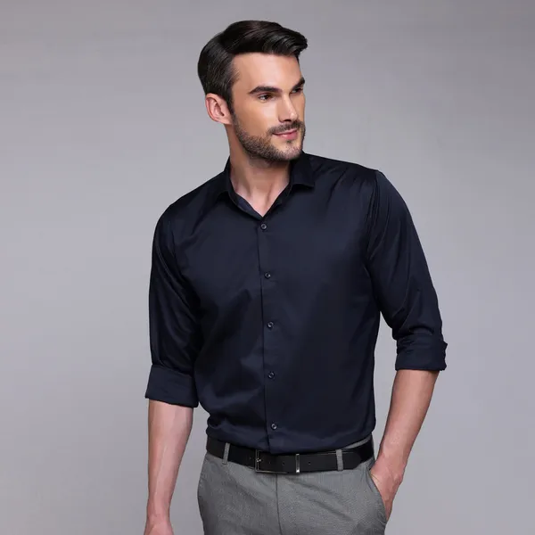 Black_Premium_Satin_Cotton_Formal_Shirt_For_Men