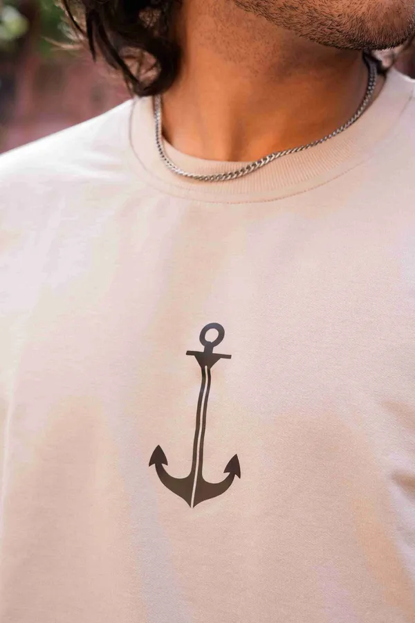 Beige_Premium_Cotton_Graphic_T-Shirt_For_Men
