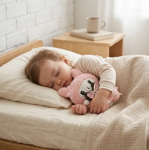 Pink_And_White_Bunny_Plush_Toy_With_Bow_Dress_For_Kids