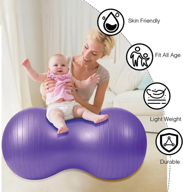 Peanut_Exercise_Ball_For_Yoga,_Therapy_&_Baby_Play_-_Anti-Burst,_Eco-Friendly_Pvc_(50Cm_X_25Cm)