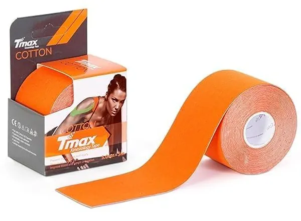 Tmax_Cotton_Waterproof_Kinesiology_Tape_Elastic_Sports_Tape_For_Muscle_Support_Pain_Relief_And_Joint_Stability_Joint_Support_And_Physiotherapy_5_Cm_X_5_M_Roll
