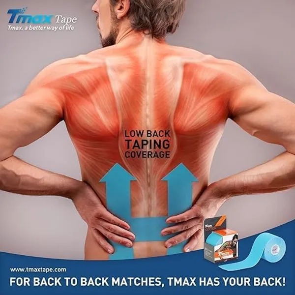 Tmax_Cotton_Waterproof_Kinesiology_Tape_Elastic_Sports_Tape_For_Muscle_Support_Pain_Relief_And_Joint_Stability_Joint_Support_And_Physiotherapy_5_Cm_X_5_M_Roll