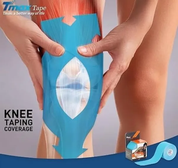 Tmax_Cotton_Waterproof_Kinesiology_Tape_Elastic_Sports_Tape_For_Muscle_Support_Pain_Relief_And_Joint_Stability_Joint_Support_And_Physiotherapy_5_Cm_X_5_M_Roll
