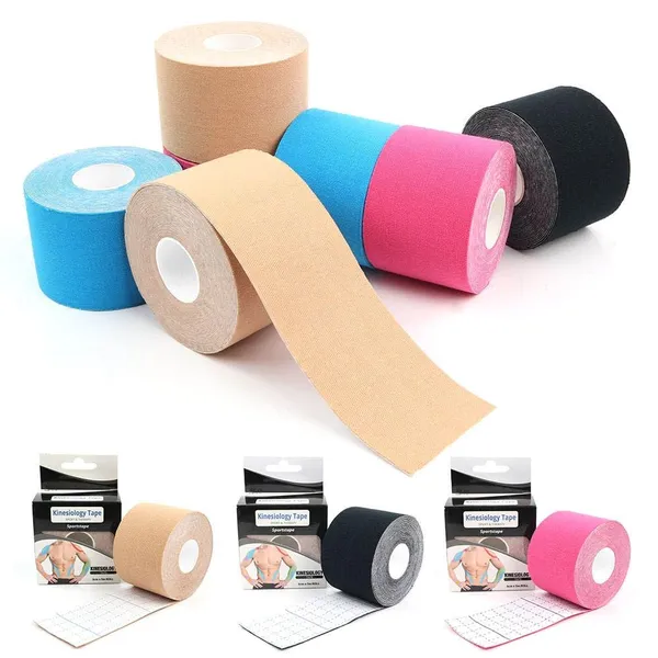 Kinesiology_Tape_For_Sport_Therapy_Athletic_Muscle_Joint_Support_Water_Resistant_Elastic_Recovery_Tape_For_Physical_Therapy_Pain_Relief_Workout_Injury_Support_Sports_Tape_Color_As_Per_Availability