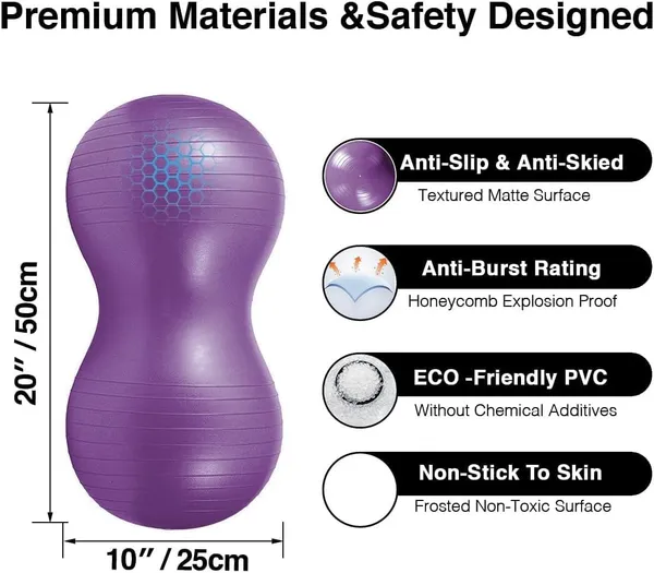 Peanut_Exercise_Ball_For_Yoga,_Therapy_&_Baby_Play_-_Anti-Burst,_Eco-Friendly_Pvc_(50Cm_X_25Cm)