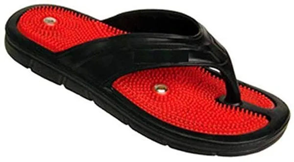 Acupressure_And_Magnetic_Slippers_For_Full_Body_Blood_Circulation_&_Foot_Massager_For_Men_&_Women_-_Red_&_Black