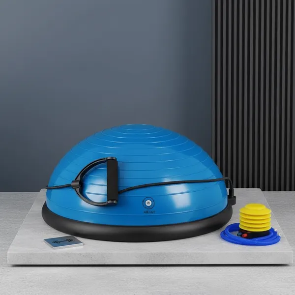 Balance_Trainer_Stability_Half_Ball_With_Pump_Blue_Anti_Slip_Dome_For_Fitness_Training_Improve_Core_And_Ab_Strength_During_Full_Body_Home_Gym_Workouts