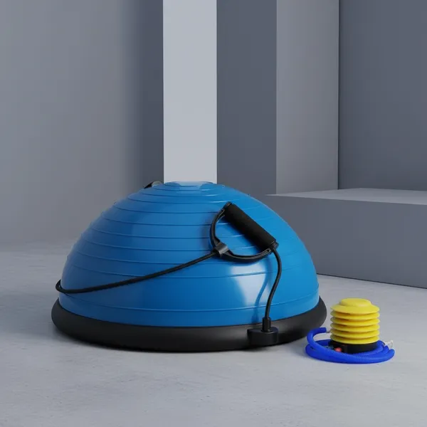 Balance_Trainer_Stability_Half_Ball_With_Pump_Blue_Anti_Slip_Dome_For_Fitness_Training_Improve_Core_And_Ab_Strength_During_Full_Body_Home_Gym_Workouts