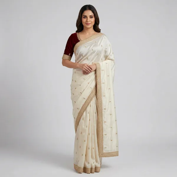 Off_White_And_Maroon_Fancy_Satin_Silk_Saree_For_Women
