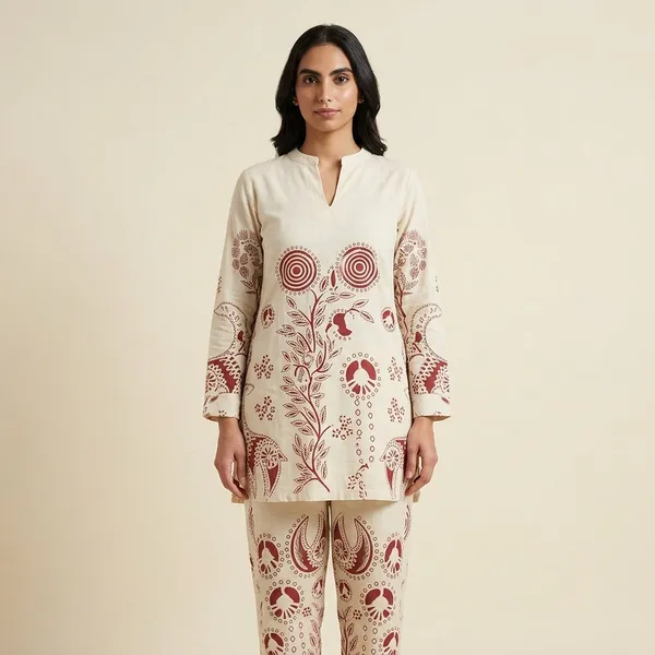 Cream_Cotton_Flex_Co-Ord_Set_For_Women