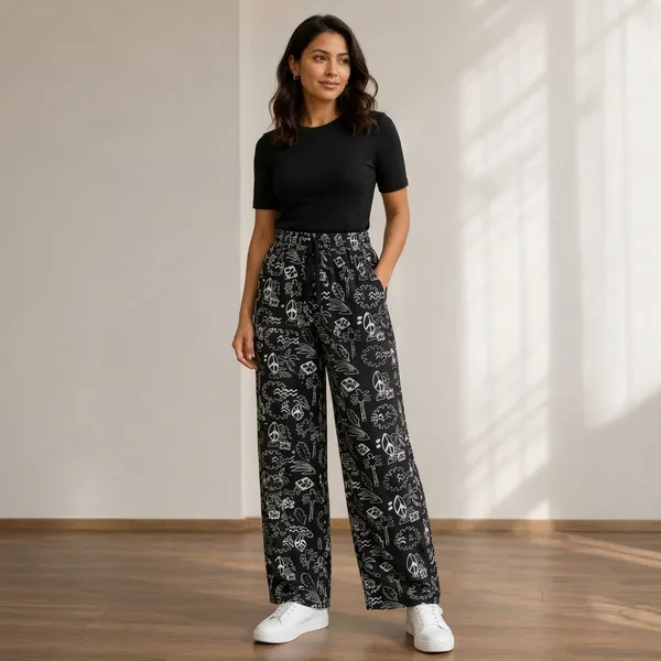 Black_And_White_Karara_Palazzo_Pants_For_Women