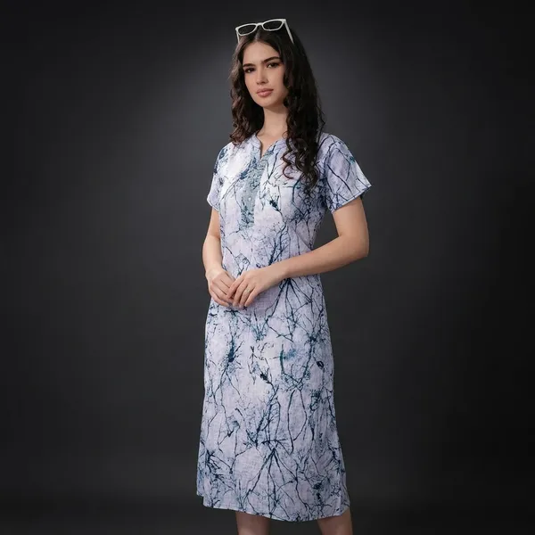 Sky_blue_Rayon_Cotton_Nighty_For_Women