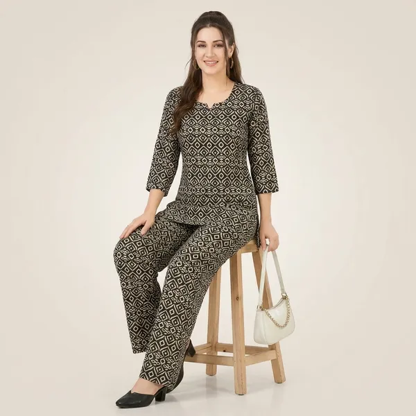 Black_Beige_Rayon_Kurta_Palazzo_Set_For_Women