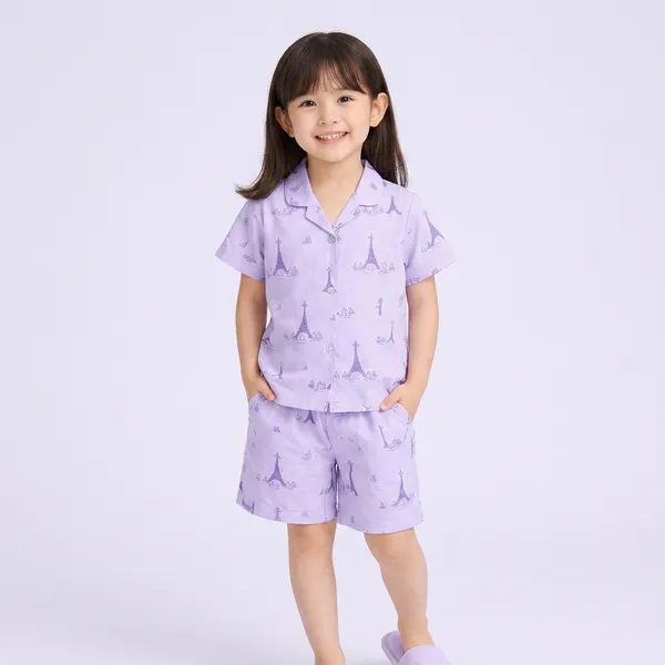 Pink_And_Purple_Cotton_Night_Suit_Set_For_Girls