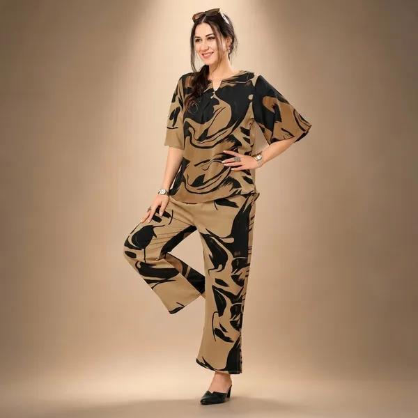 Beige_And_Black_Suede_Co-Ord_Set_For_Women