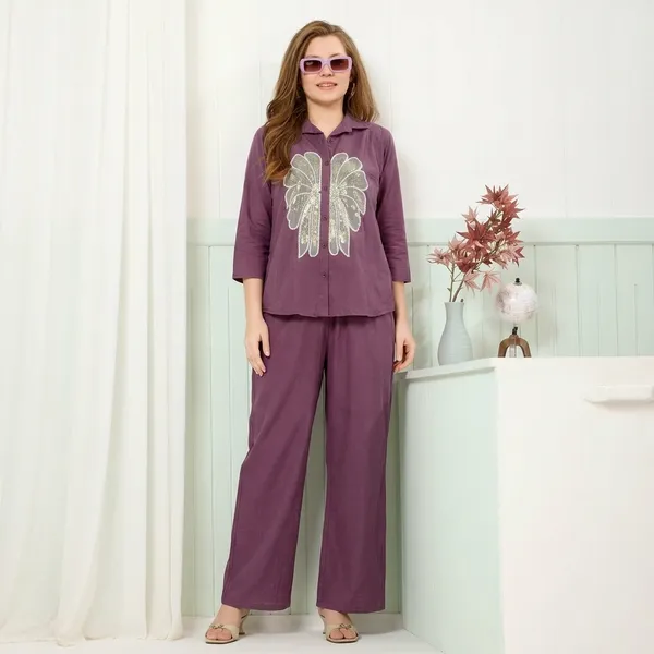Mauve_Cotton_Co-Ord_Set_For_Women