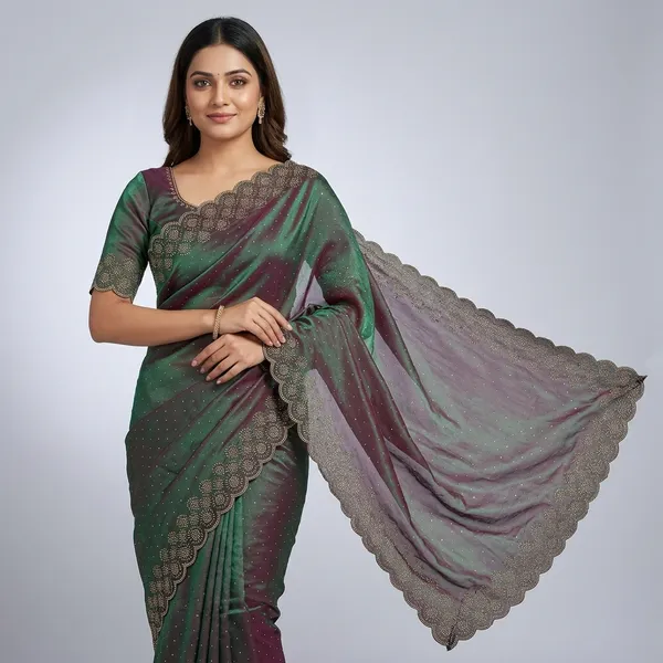 Green_Jimmy_Choo_Saree_For_Women