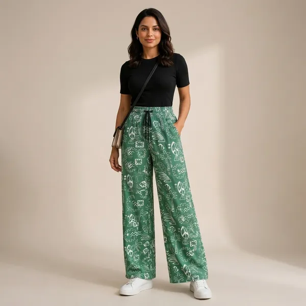 Green_Cotton_Palazzo_Pants_For_Women