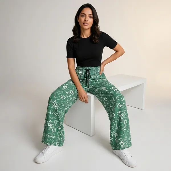Green_Cotton_Palazzo_Pants_For_Women