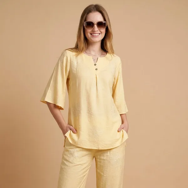 Pastel_Yellow_Rayon_Co-Ord_Set_For_Women
