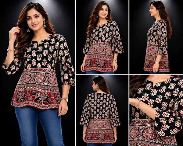 Black_Ajrak_Short_Kurti_For_Women