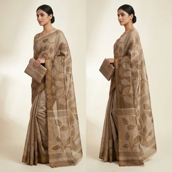 Beige_Silk_Saree_For_Women