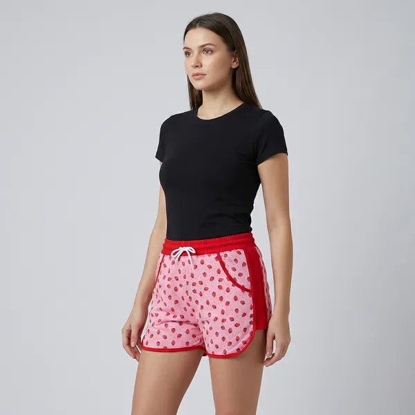 Pink_And_Red_Hosiery_Short_For_Women