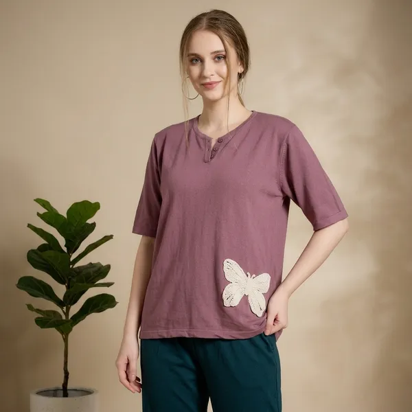 Mauve_Knitted_Top_For_Women