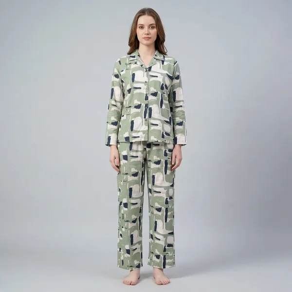 Multicolor_Cotton_Night_Suit_Set_For_Women