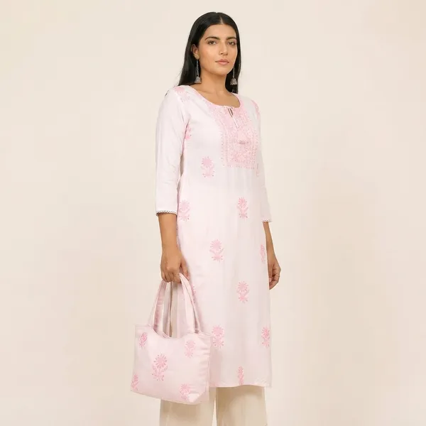 Pink_Rayon_Cotton_Kurti_For_Women