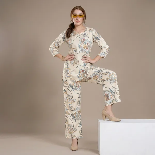 Cream_Rayon_Co-Ord_Set_For_Women