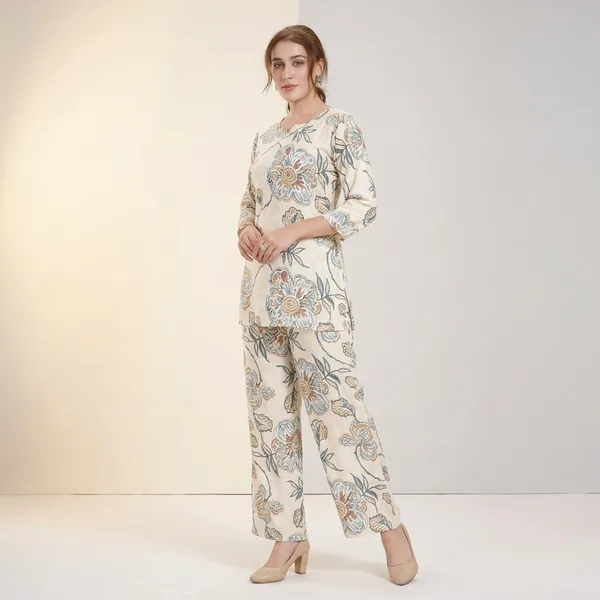 Cream_Rayon_Co-Ord_Set_For_Women