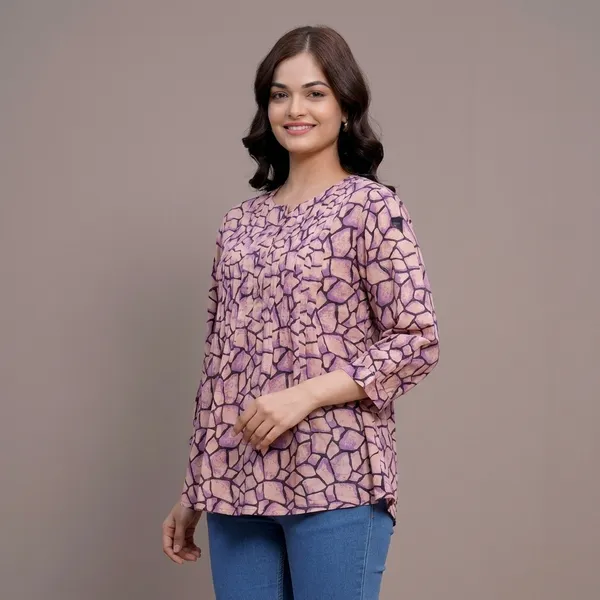 Pink_Cotton_Short_Kurti_For_Women