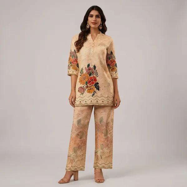 Beige_Cotton_Co-Ord_Set_For_Women