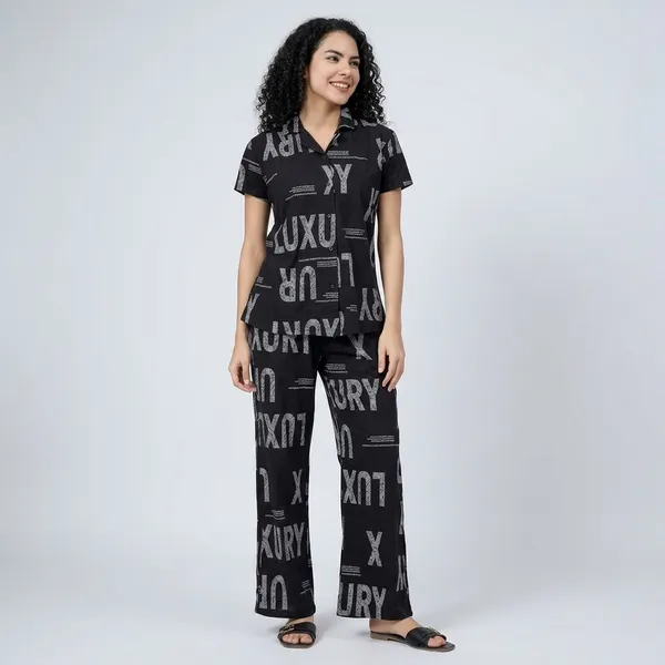 Black_Hosiery_Shirt_And_Pyjama_Set_For_Women