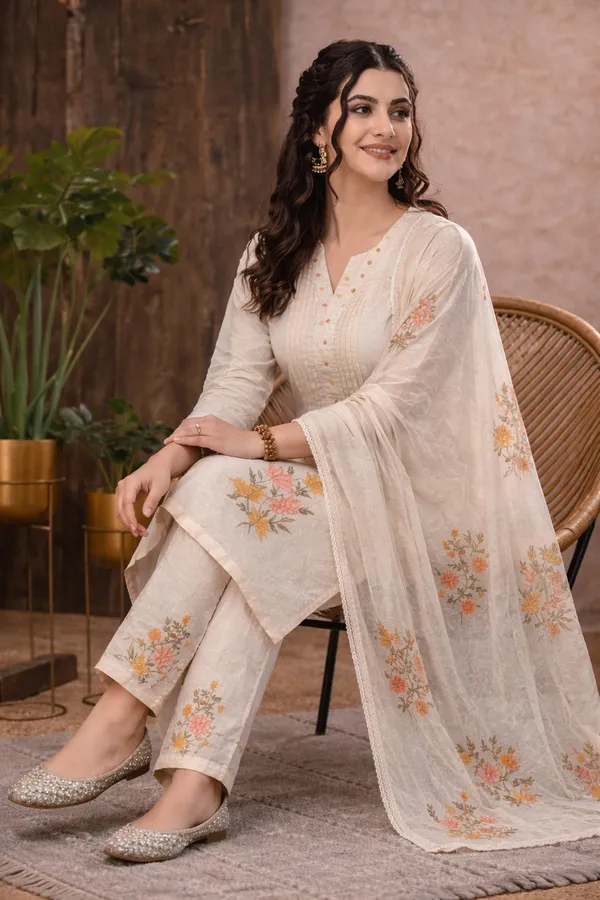 Cream_Cotton_Straight_Floral_Embroidered_Kurta_Set_For_Women