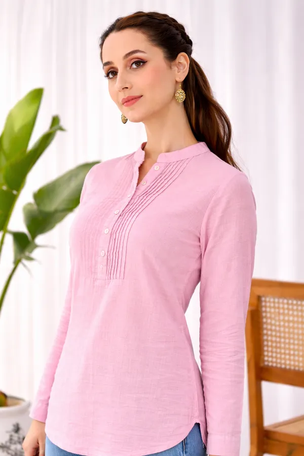 Pink_Cotton_Straight_Fit_Solid_Tunic_For_Women