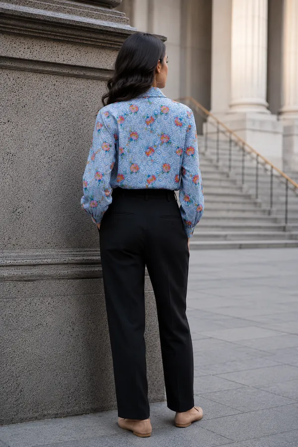 Blue_Premium_Rayon_Shirt_For_Women