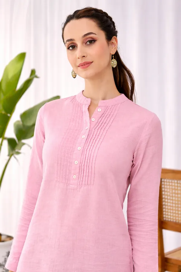 Pink_Cotton_Straight_Fit_Solid_Tunic_For_Women