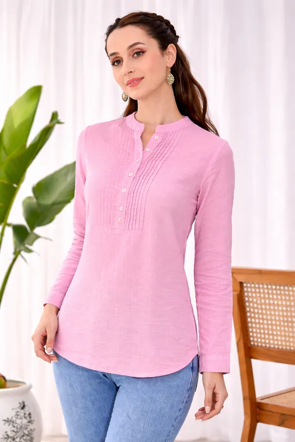 Pink_Cotton_Straight_Fit_Solid_Tunic_For_Women