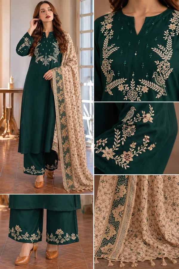 Green_Rayon_Straight_Embroidered_Kurta_Set_For_Women