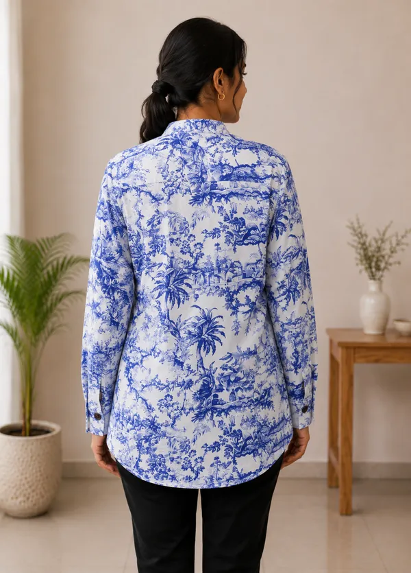 Blue_Premium_Rayon_Top_For_Women