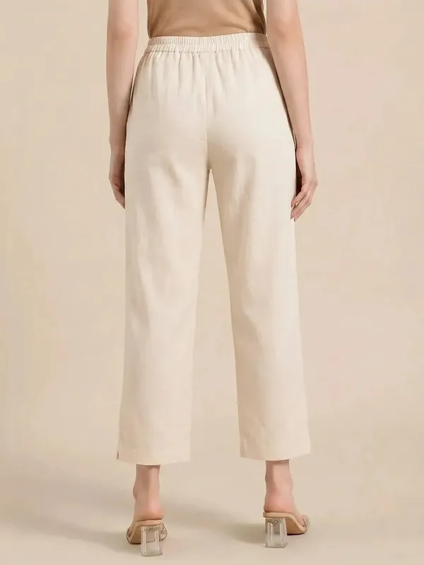 Cream_Premium_Cotton_Trousers_For_Women