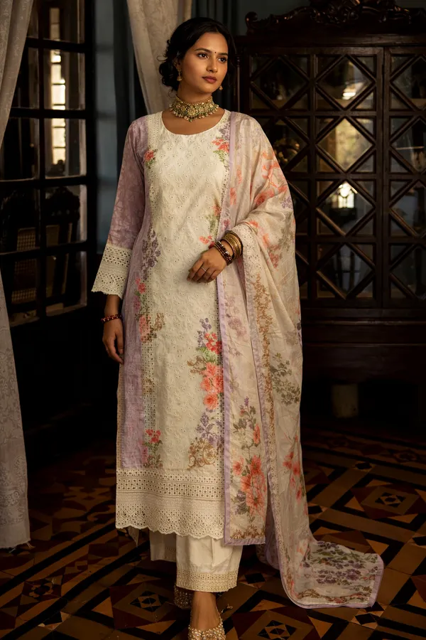 Off_White_Cotton_Straight_Floral_Print_Kurta_Set_For_Women