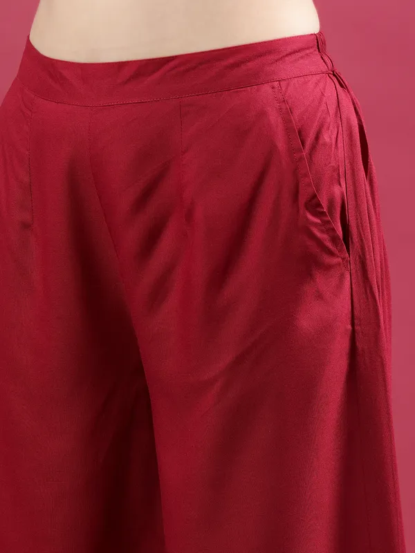 Red_Premium_Cotton_Trousers_For_Women