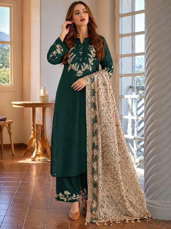 Green_Rayon_Straight_Embroidered_Kurta_Set_For_Women