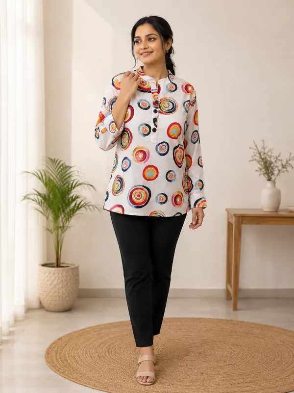 White_Premium_Rayon_Top_For_Women