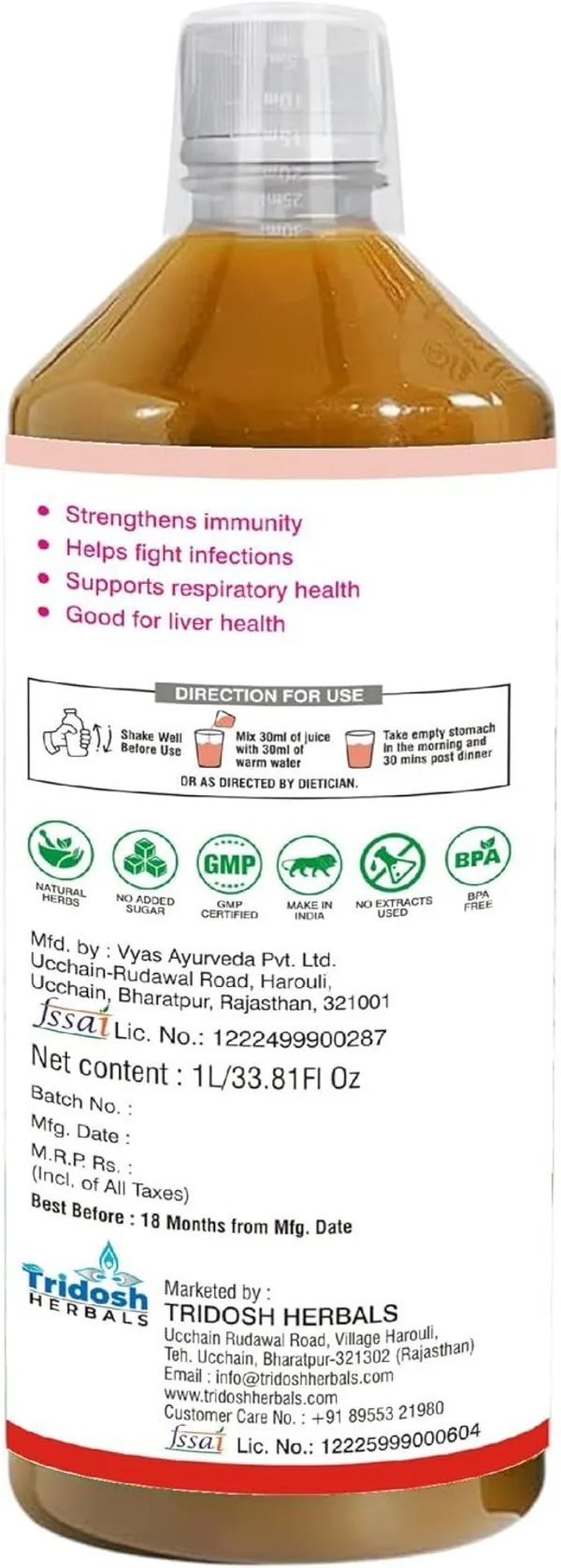 TRIDOSH_HERBALS_Immunity_Booster_Juice_With_Giloy,Tulsi,Turmeric|Help_Immune_&Respiratory_Health_(1_L)