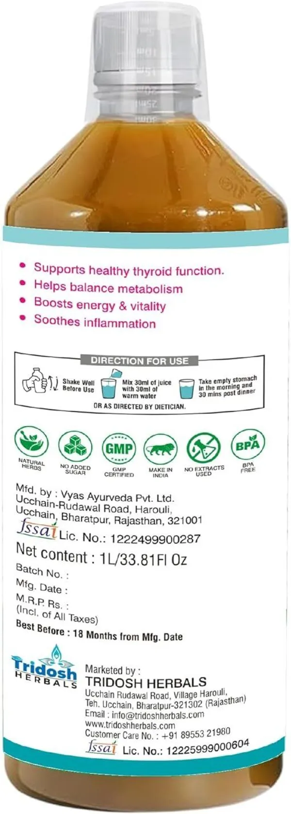 TRIDOSH_HERBALS_Thyro_Well_Juice|For_Thyroid_Care,Boosts_Metabolism_,Balances_Hormones|Detoxbody_(1_L)